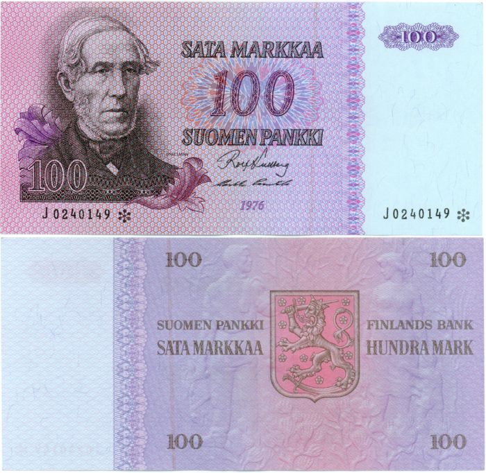 100 Markkaa 1976 J0240149*